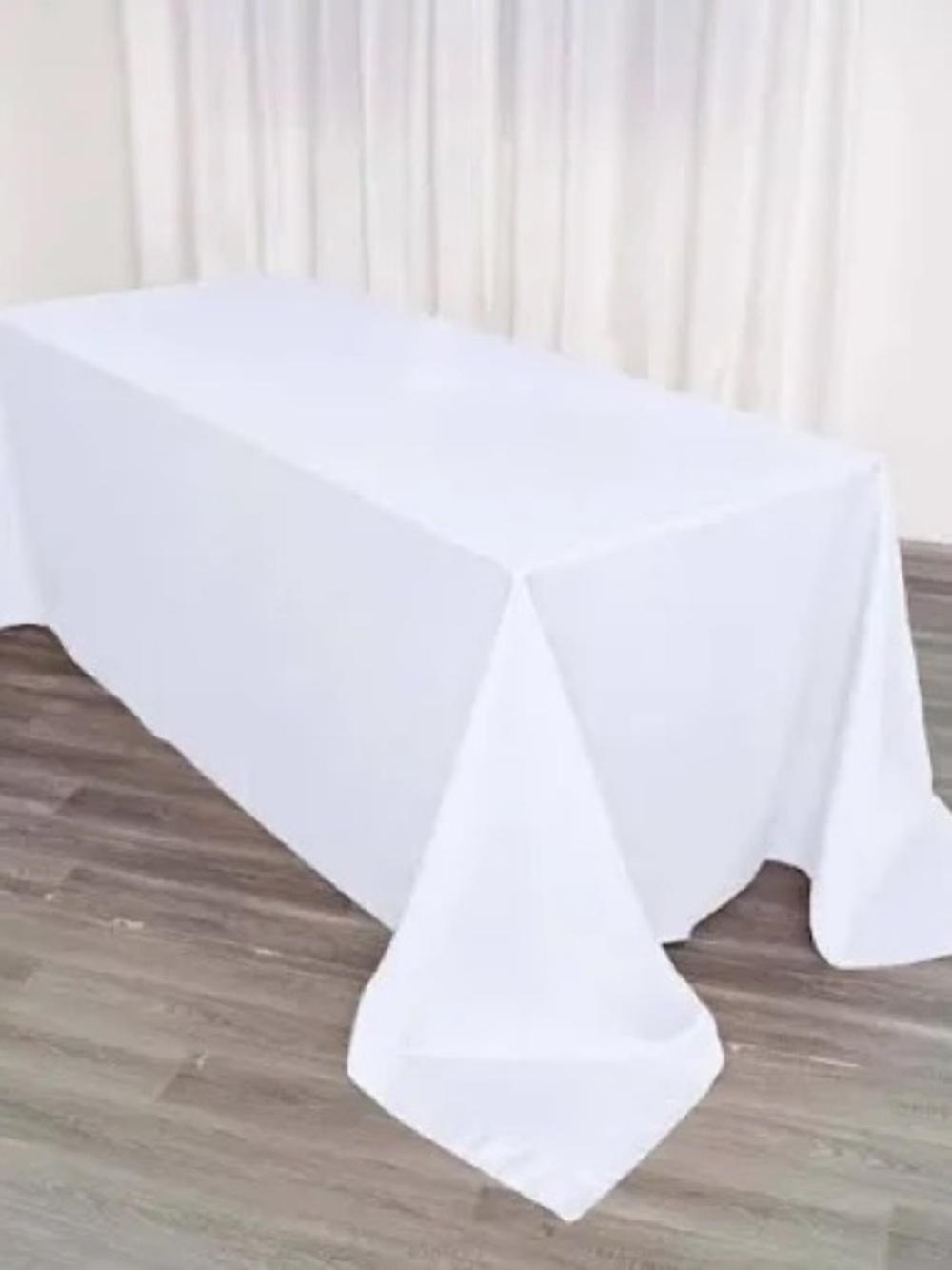 White Tablecloth for Dining Tables - Classic Solid White 148x88